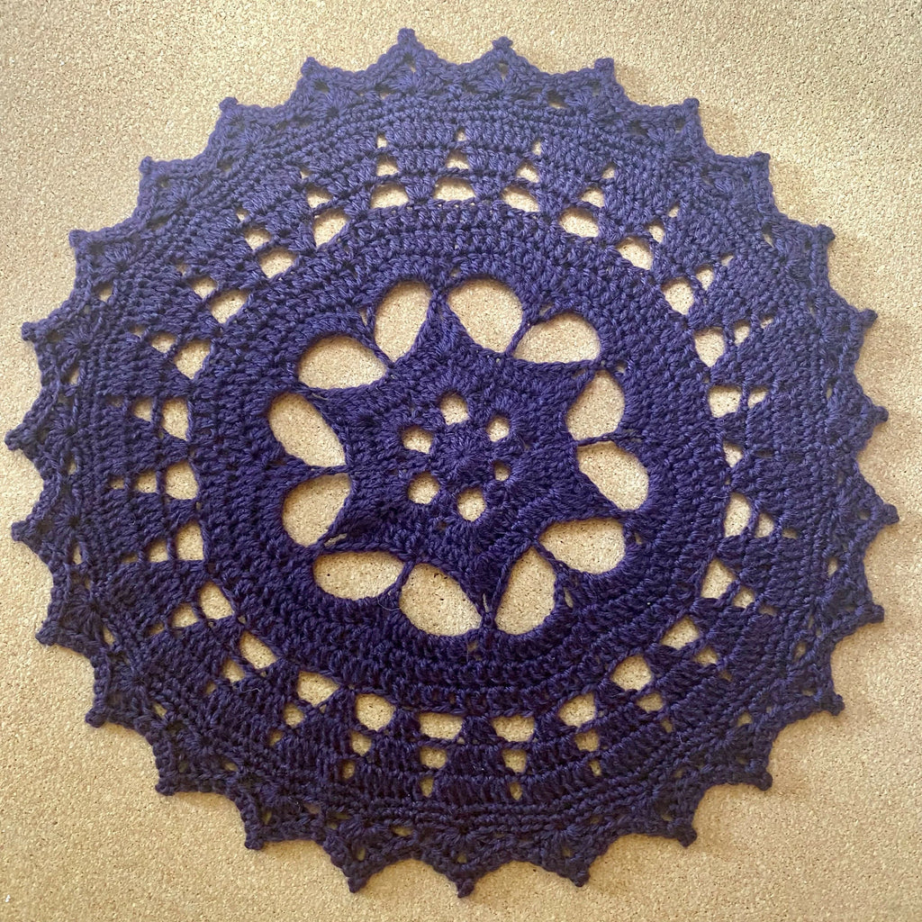 Royal Dark Star Doily (Crochet)