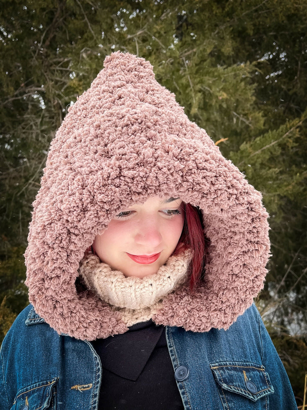 Sherpa Haven Hooded Cowl (Crochet)