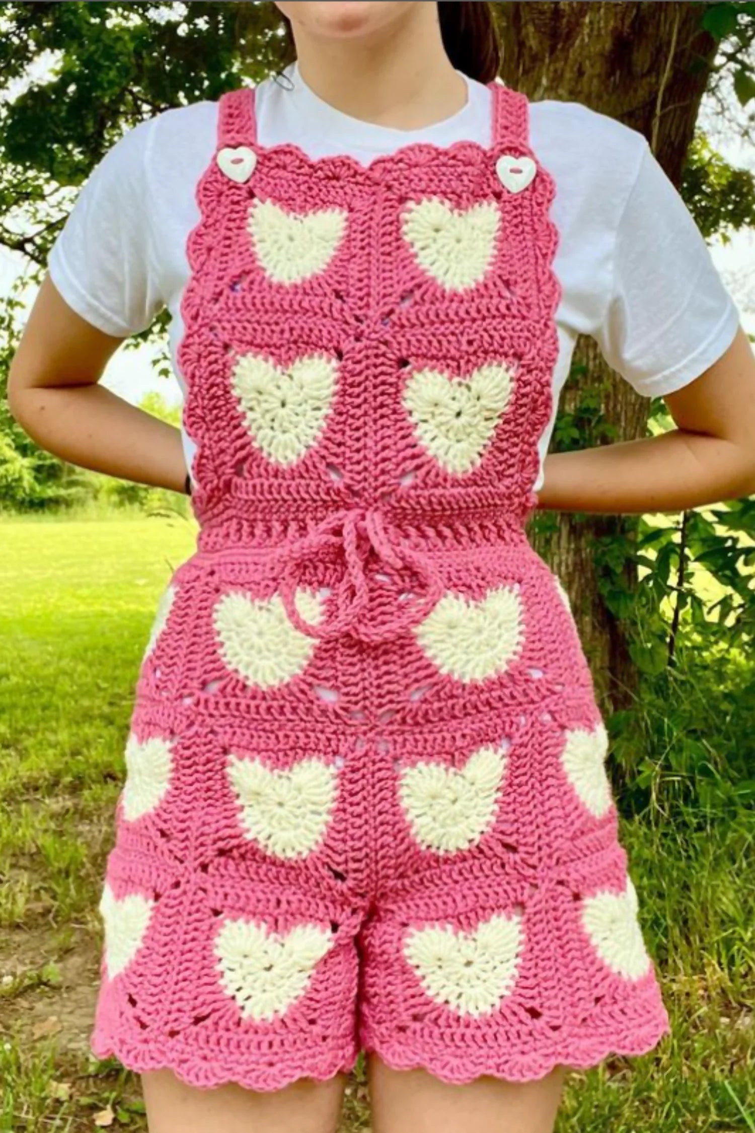 Heartalls - Square Bib Version (Crochet)