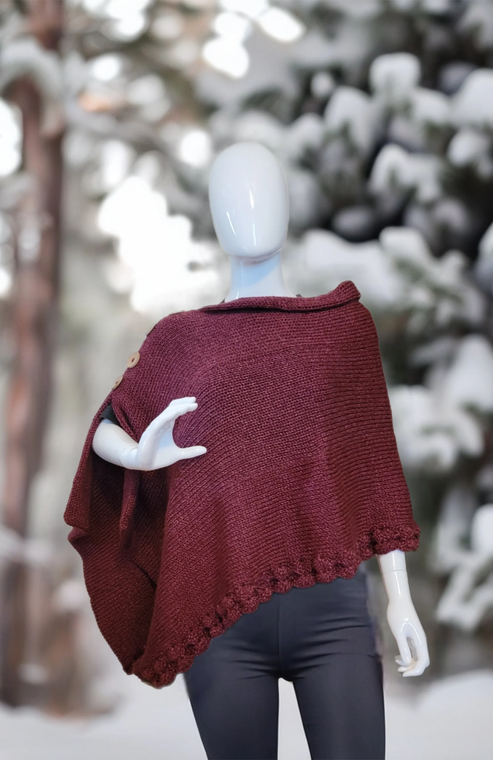Urban Elegance Shawl (Circular Knitting Machine & Crochet)