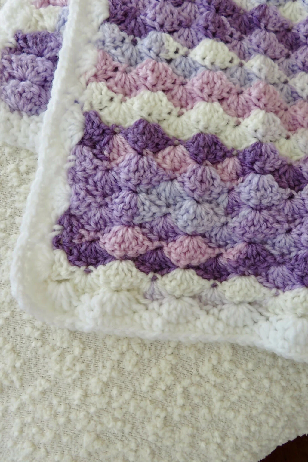 Berry Swirl Ice Cream Baby Blanket (Crochet)