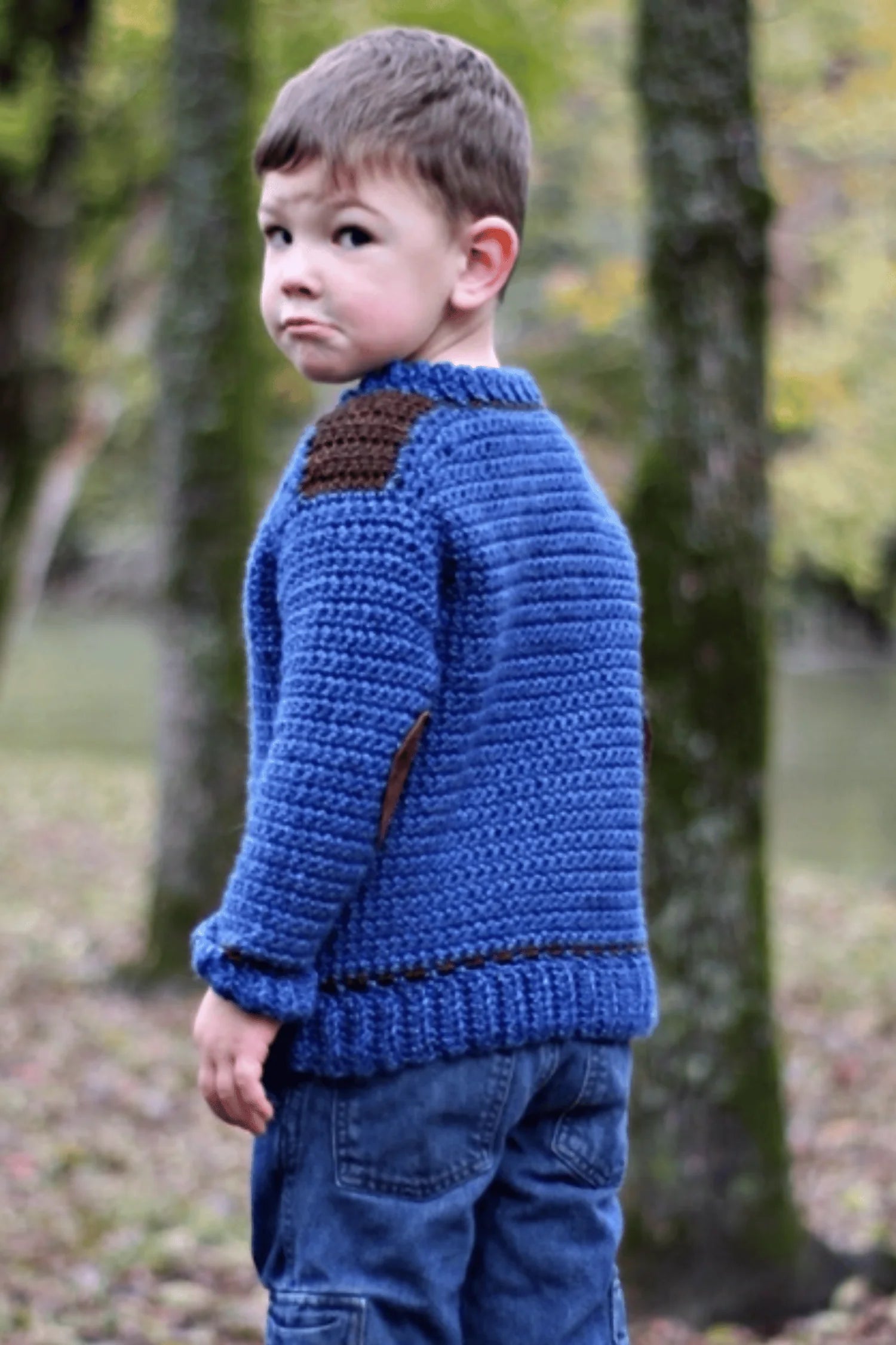 Kid's Saddle Shoulder Sweater (Crochet)
