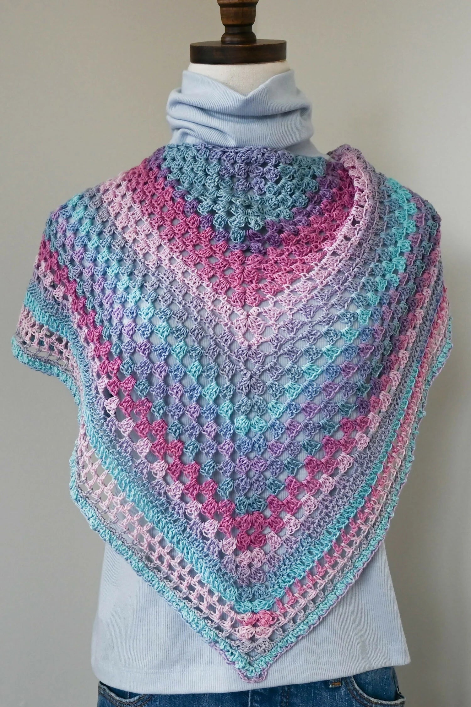 Gift to Myself Crescent Shawlette (Crochet)