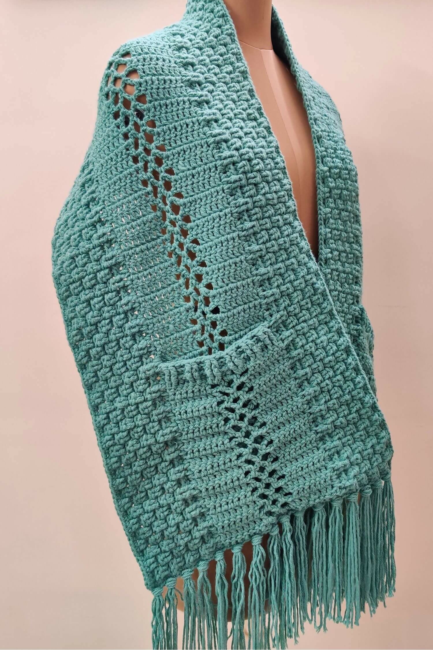 I Love Texture Pocket Shawl (Crochet)