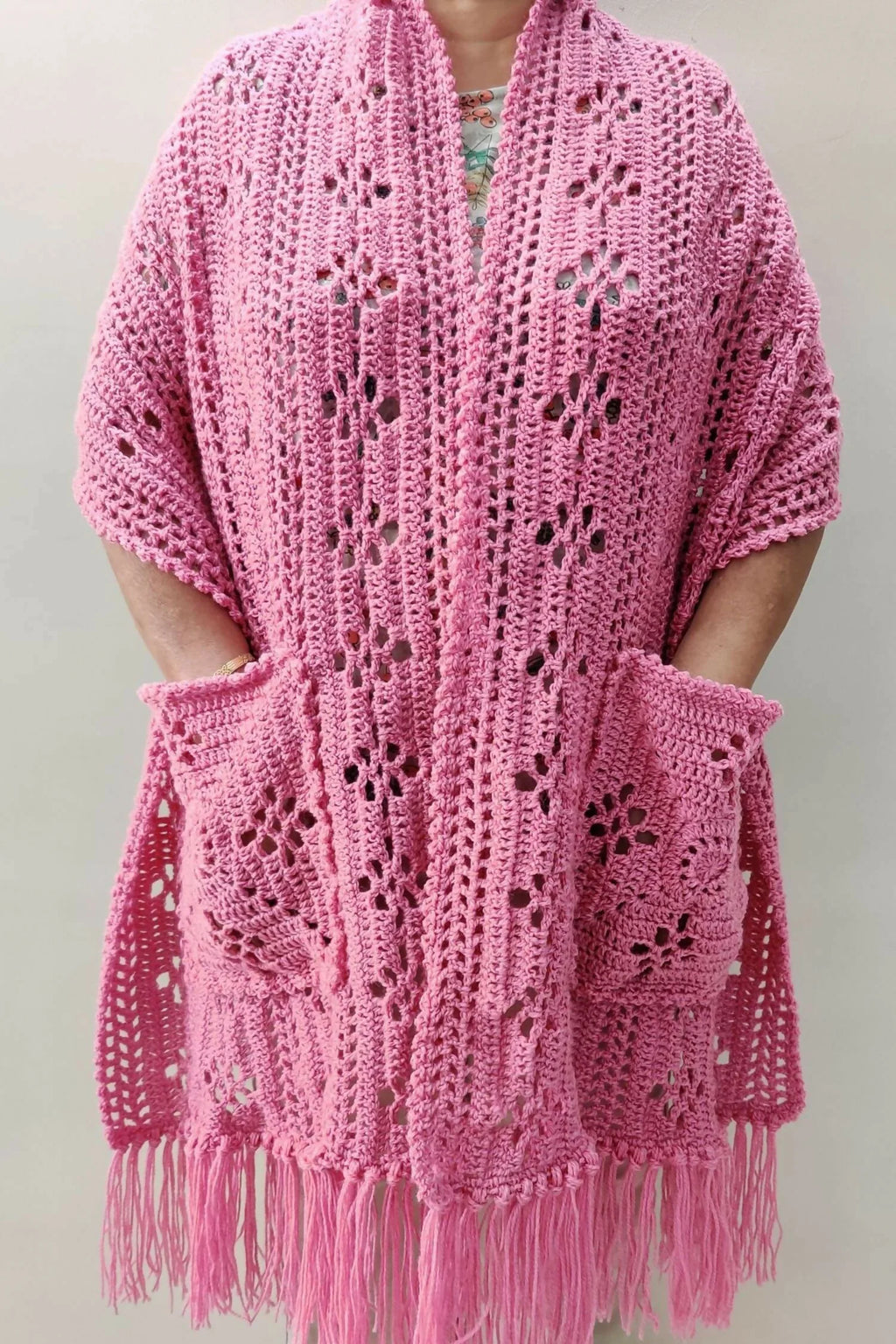 Flowertastic Pocket Shawl (Crochet)