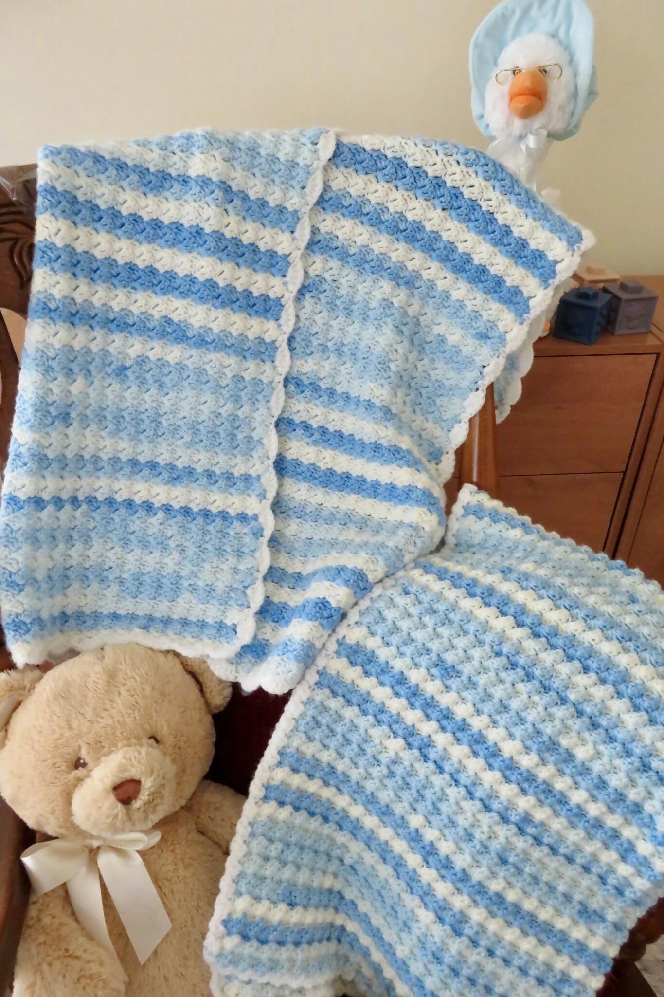 Big Scoop Ice Cream Baby Blanket Set- A Two Pattern Bundle (Crochet)