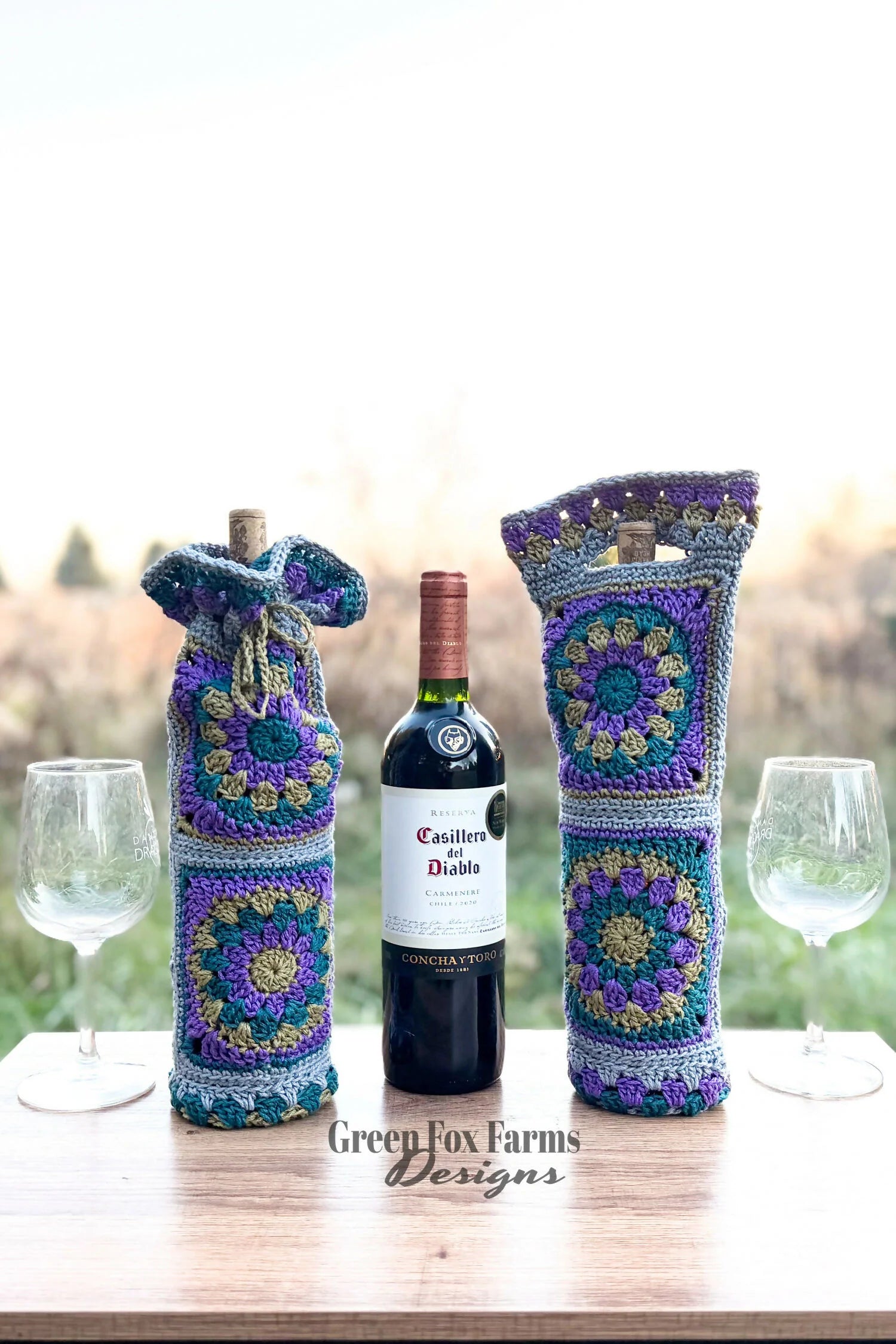 Calliope Wine Bottle Bag (Crochet)