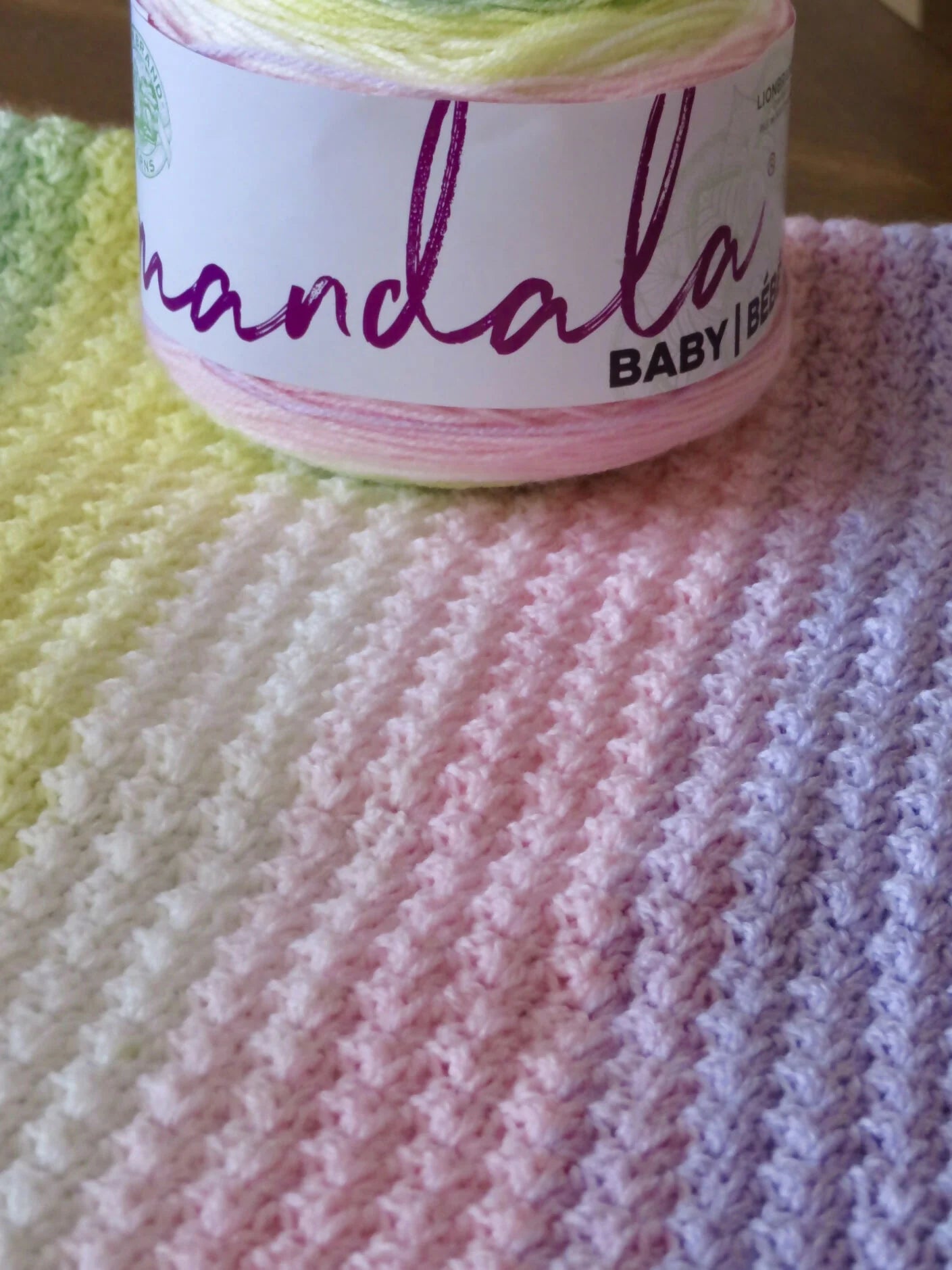 Double Rainbow Mandala Baby Blanket (Crochet)