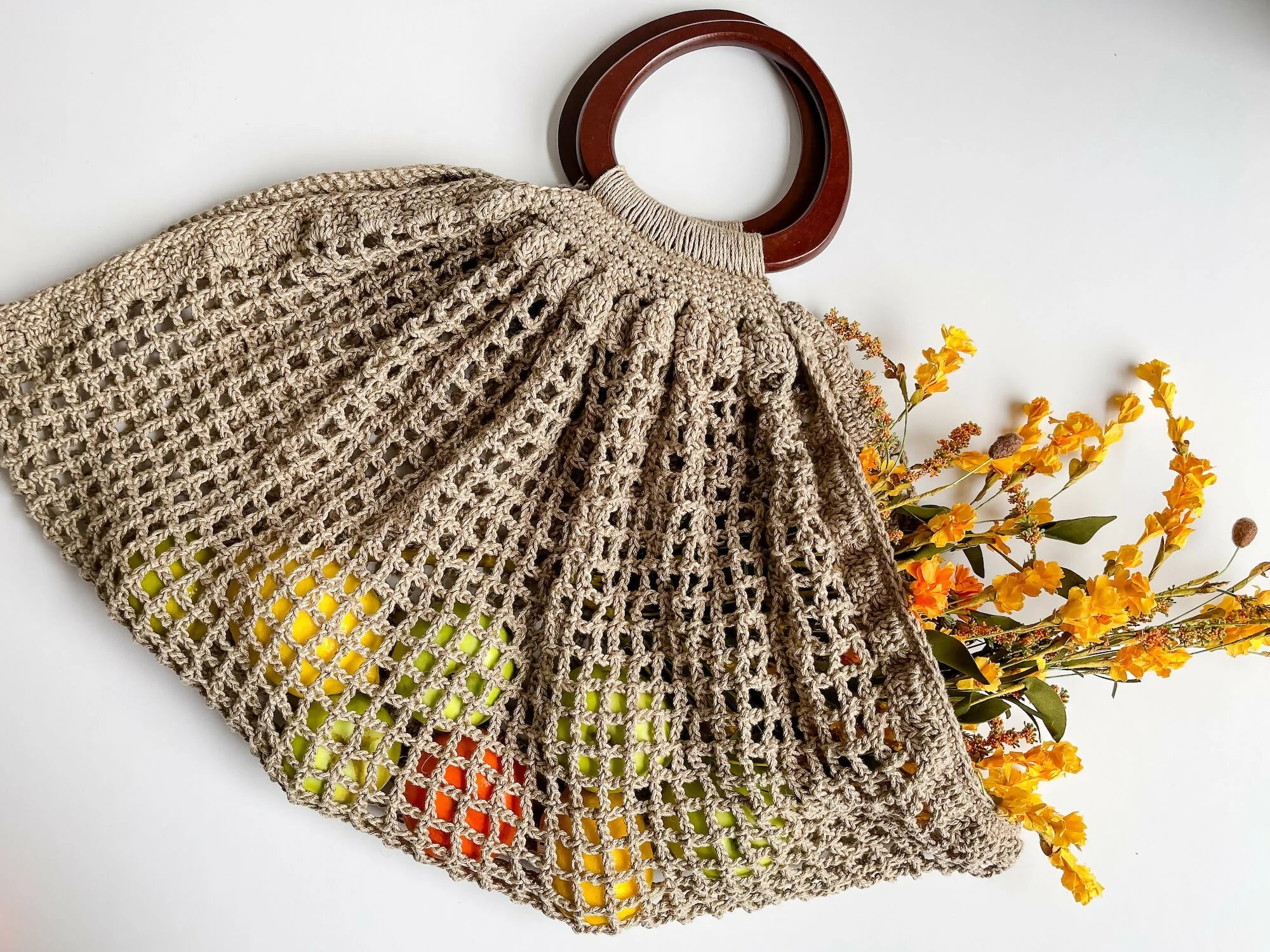 Bonjour Belle Market Bag (Crochet)