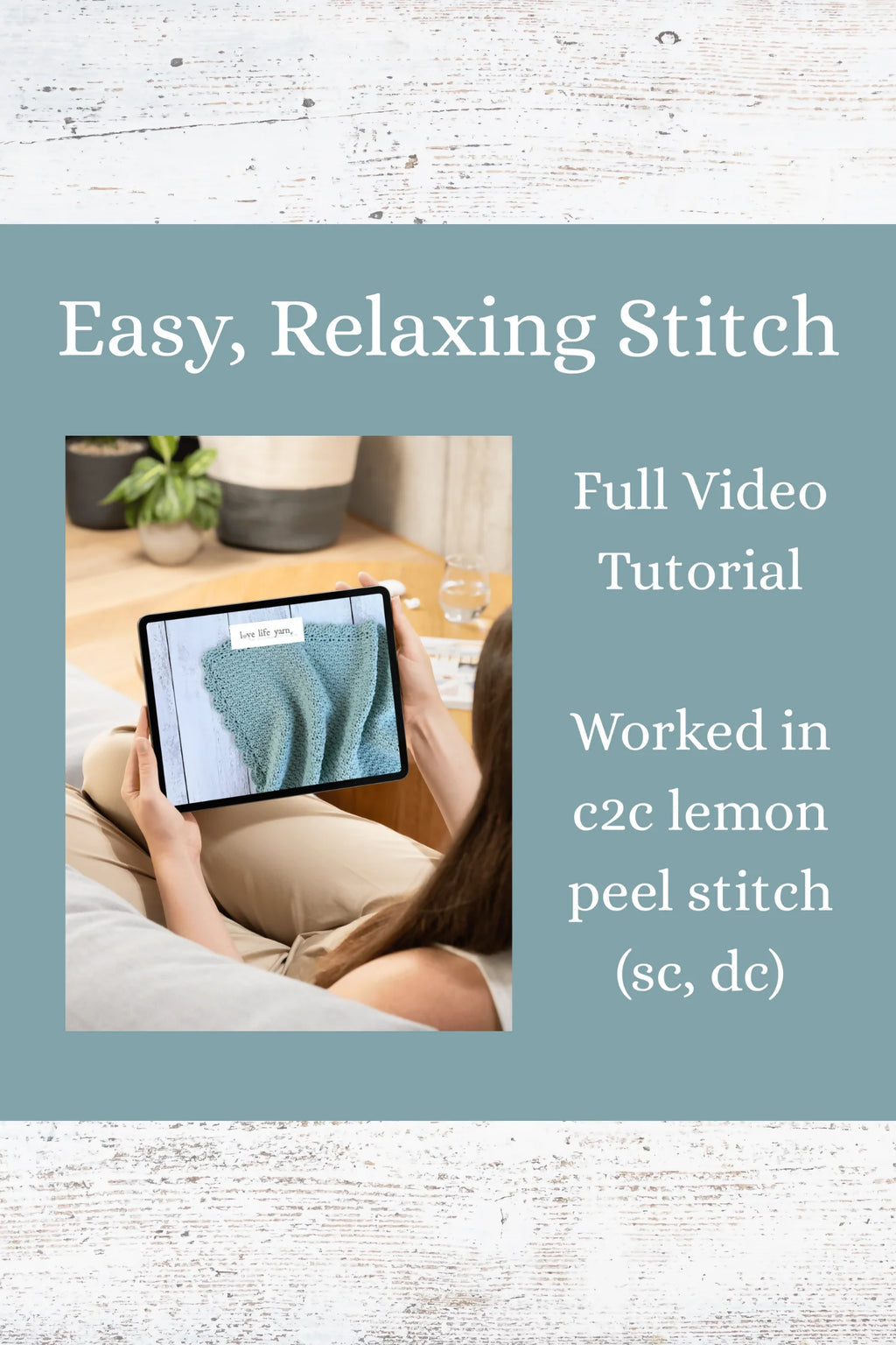 C2C Lemon Peel Stitch Baby Blanket (Crochet)
