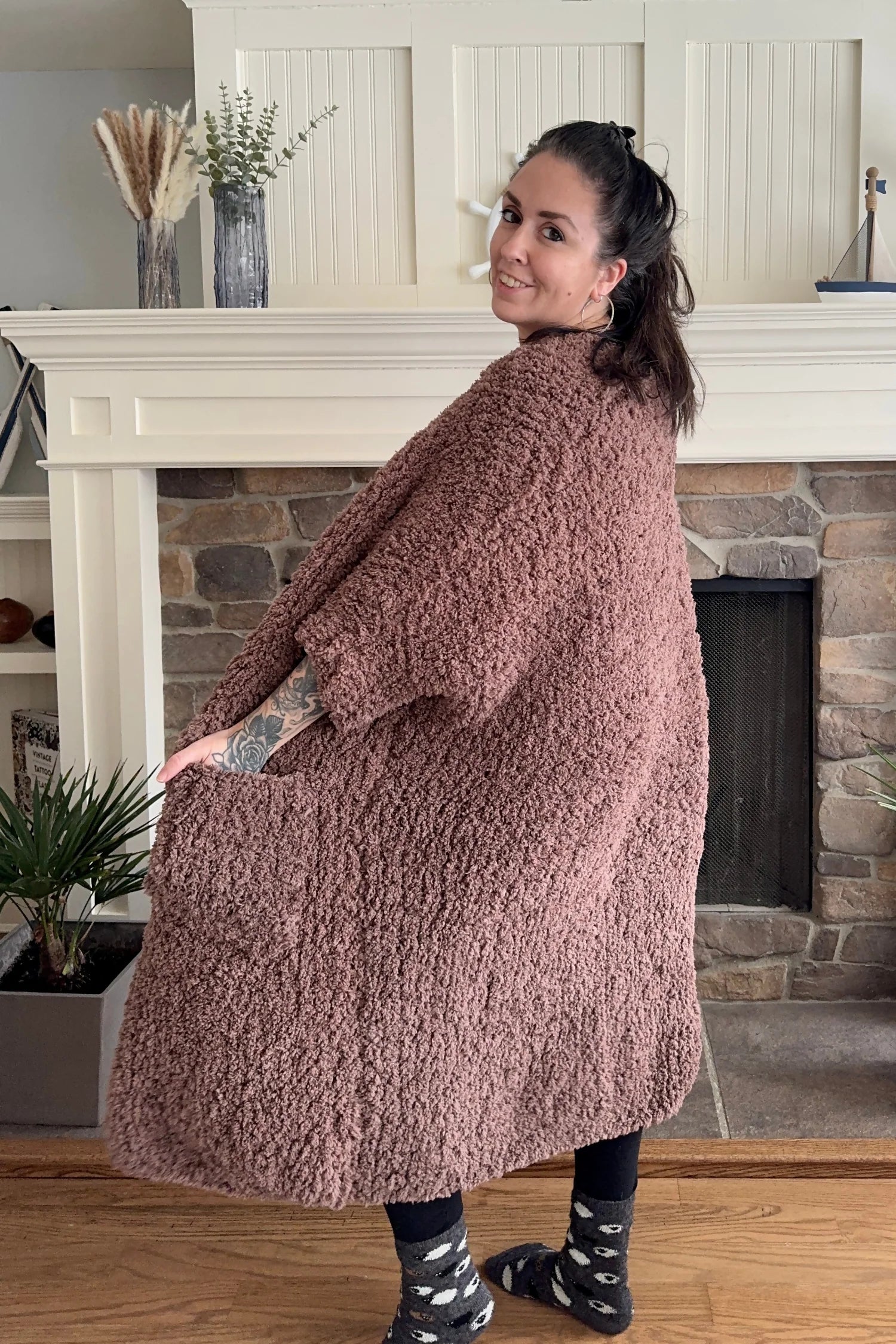 Plush Blanket Cardigan (Knit)