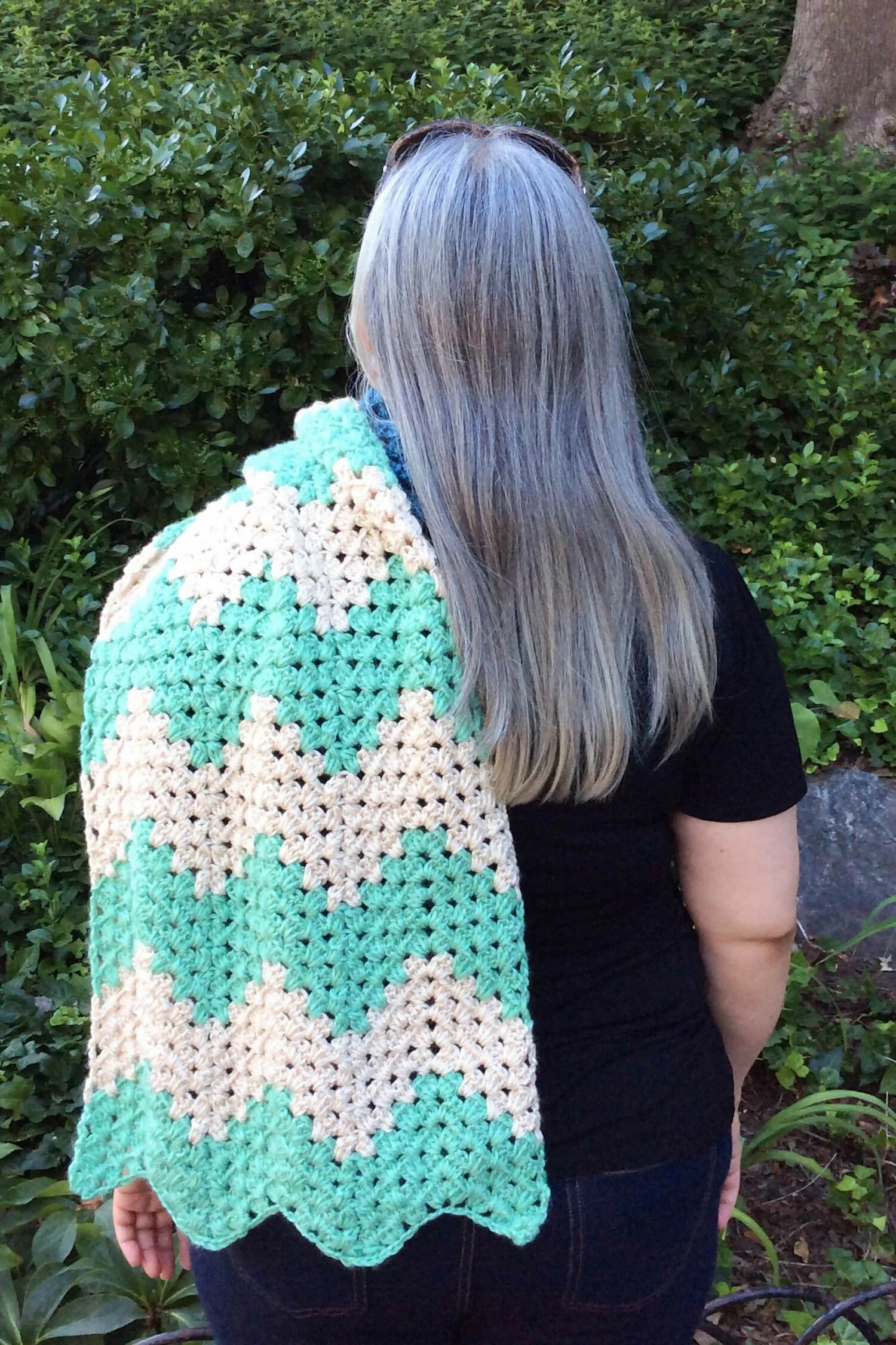 Granny Chevron Wrap (Crochet)