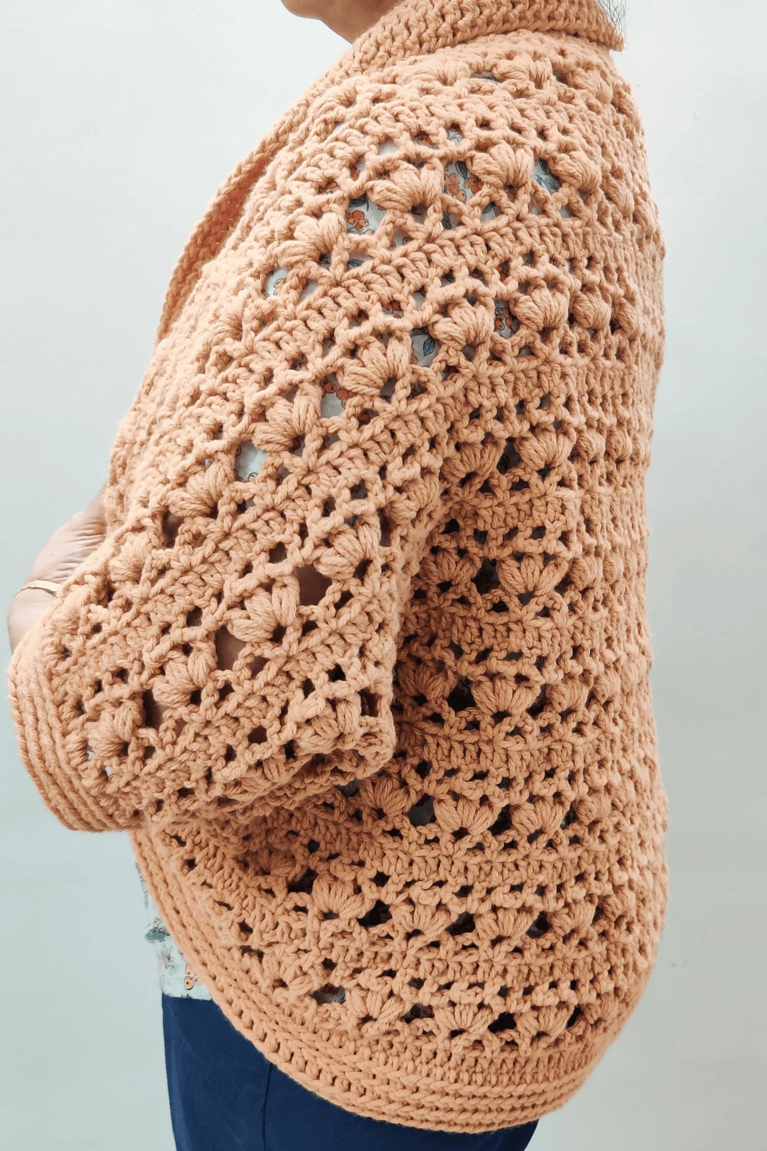 Pumpkin Pie Cocoon Shrug (Crochet)