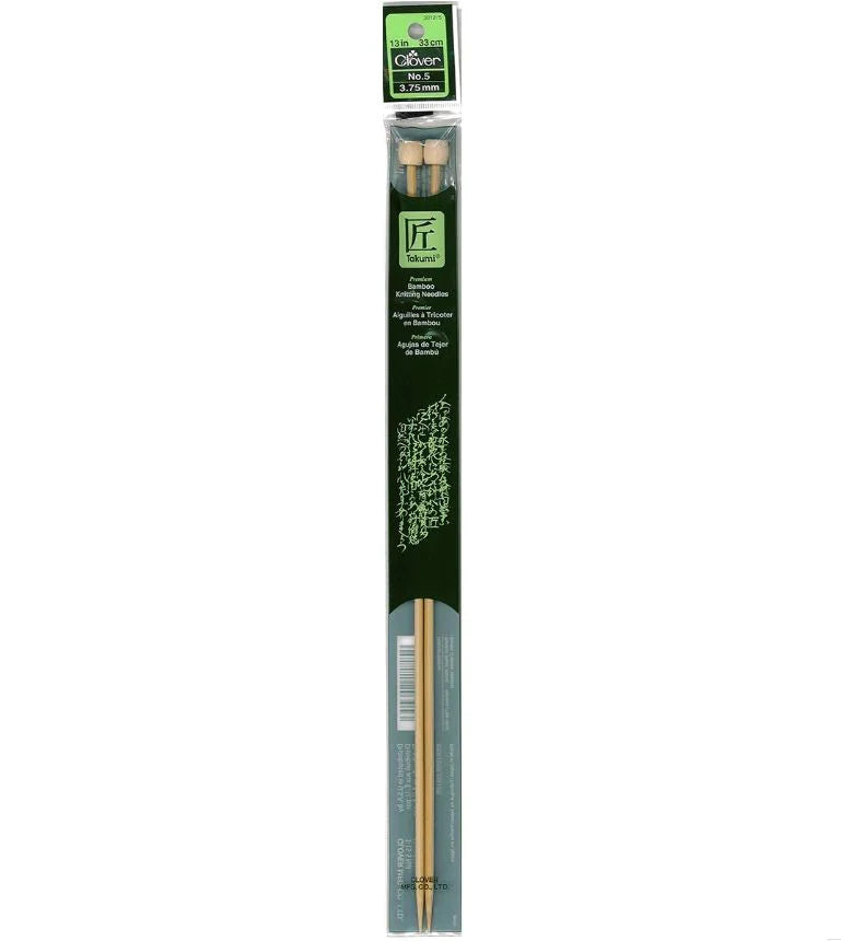 Clover Takumi Bamboo Knitting Needles 13” (Sizes 1 to 10)