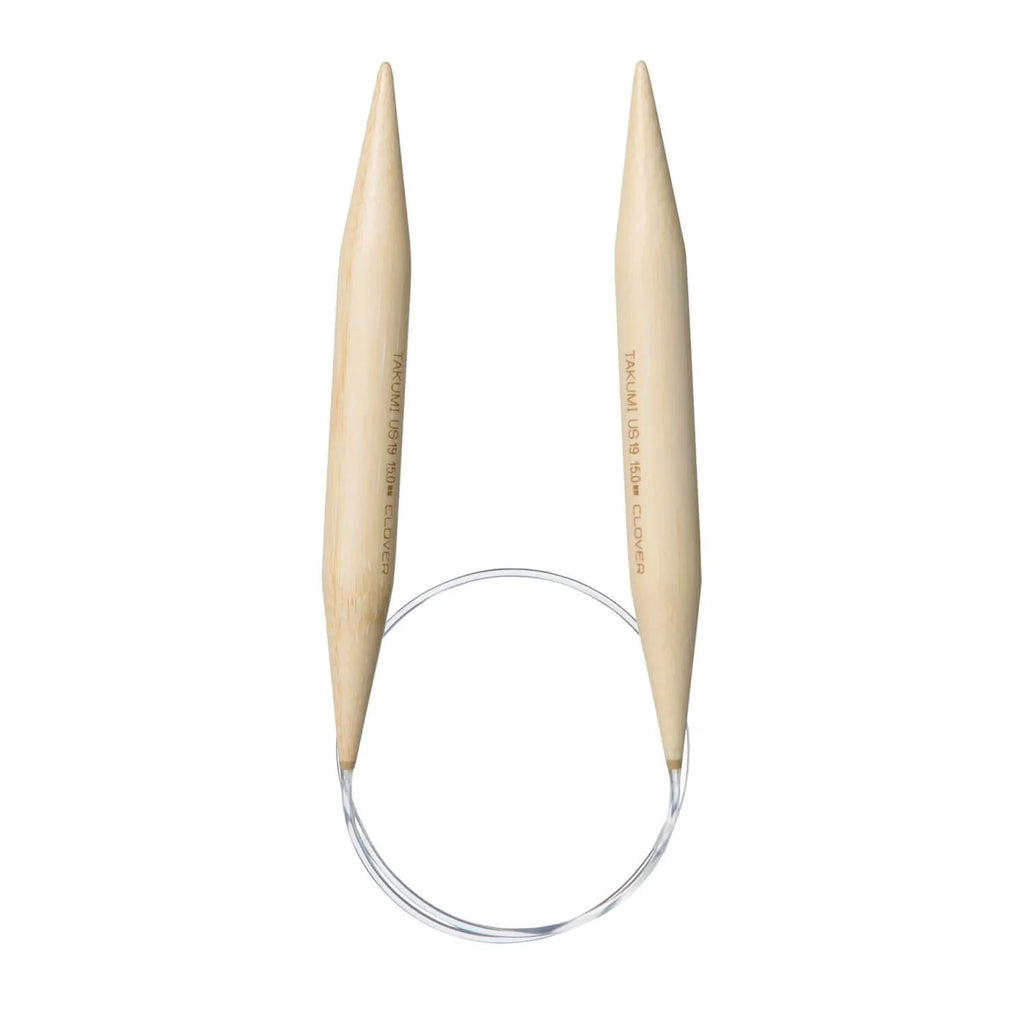 Clover Bamboo Circular Knitting Needles 24" (Sizes 17 & 19)
