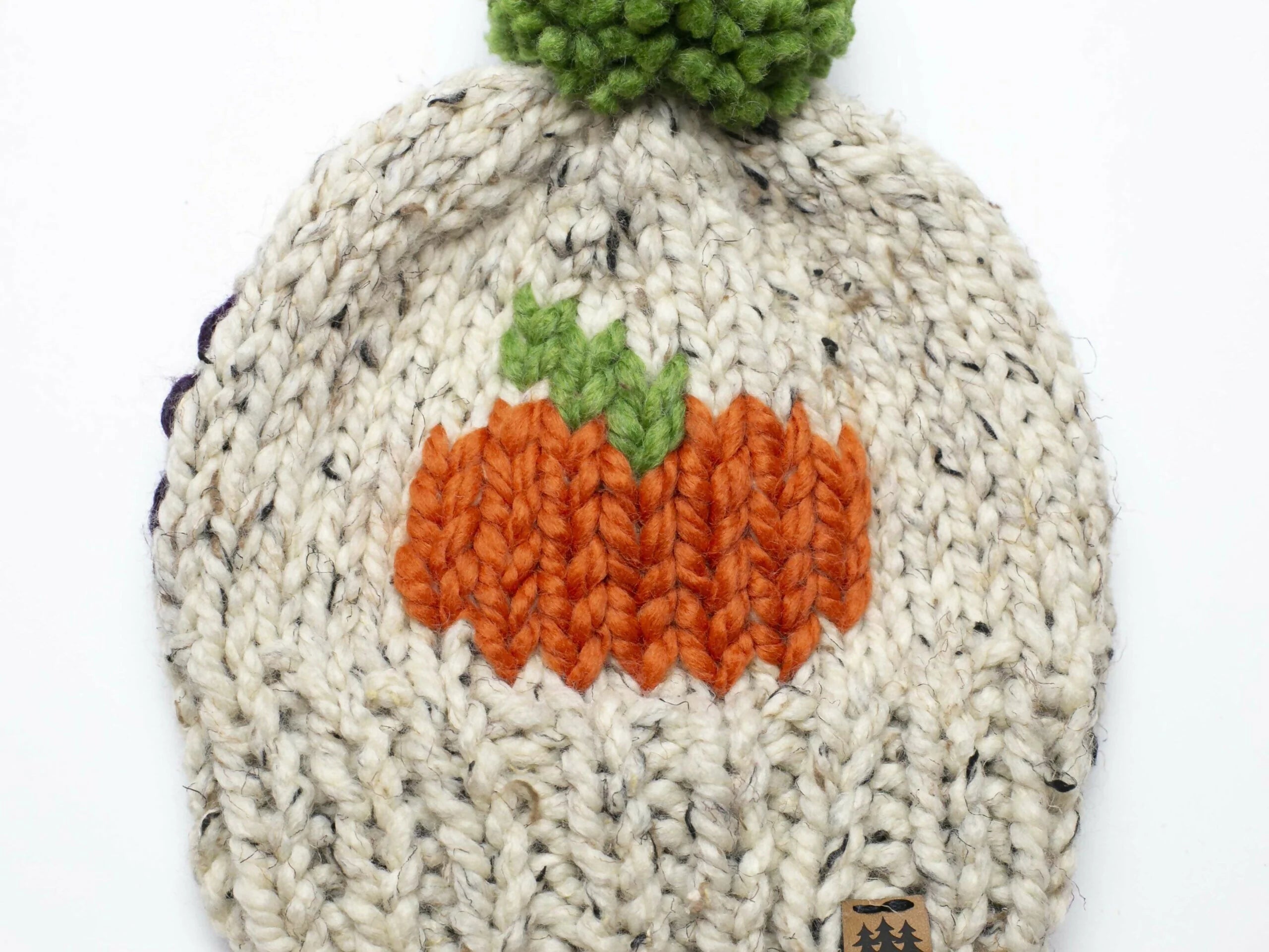 Pumpkin Pompom Hat (Knit)