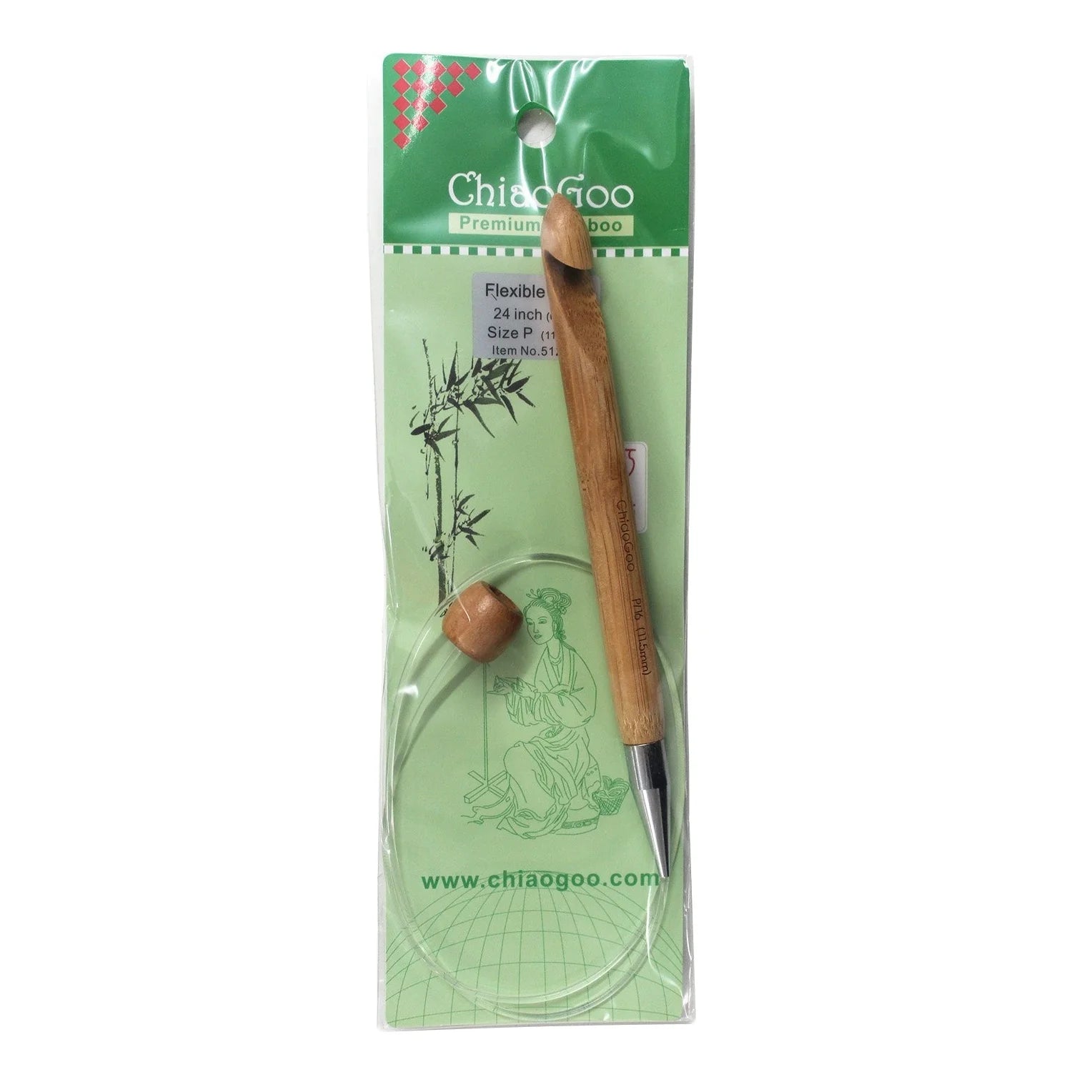 ChiaoGoo Flex Tunisian Hook 24" (Sizes G to Q)